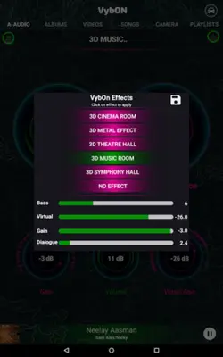 VybOn 3D Audio Bass Dialog EQ android App screenshot 3